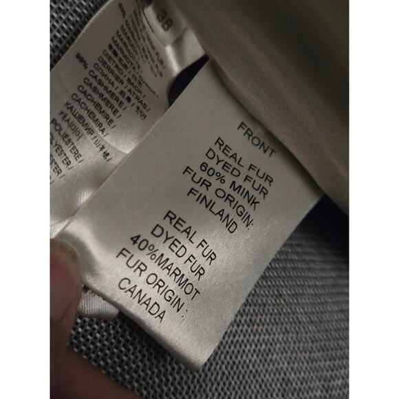 Vintage AGNONA Italian Brown Fur Cashmere Coat, Size 38, US 4 Small - Picture 9 of 10